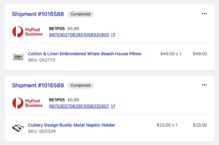 Seamless order fulfilment